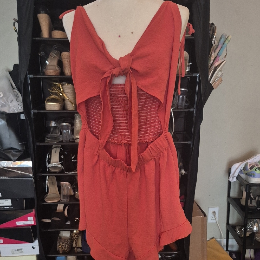 Women's Orange Jumpsuit